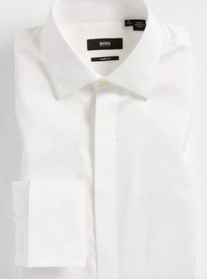 ‘Marlyn’ Sharp Fit Stripe French Cuff Tuxedo Shirt